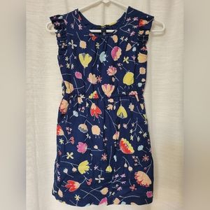 Gap Kids, girls navy floral dress, lined, size M